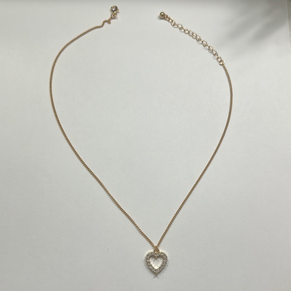 Gold Heart Pendant Necklace